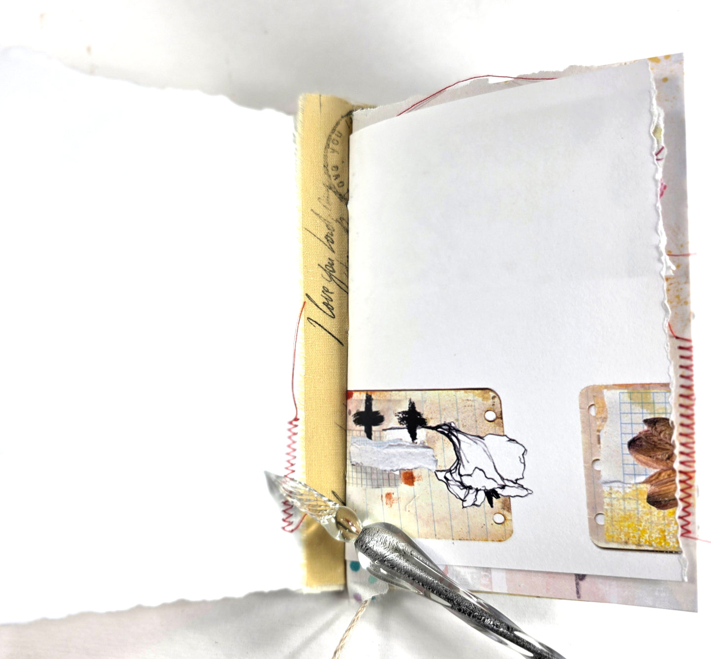 Creative Faith Journal - Gathered Grace No. 23, Handmade mix media journal