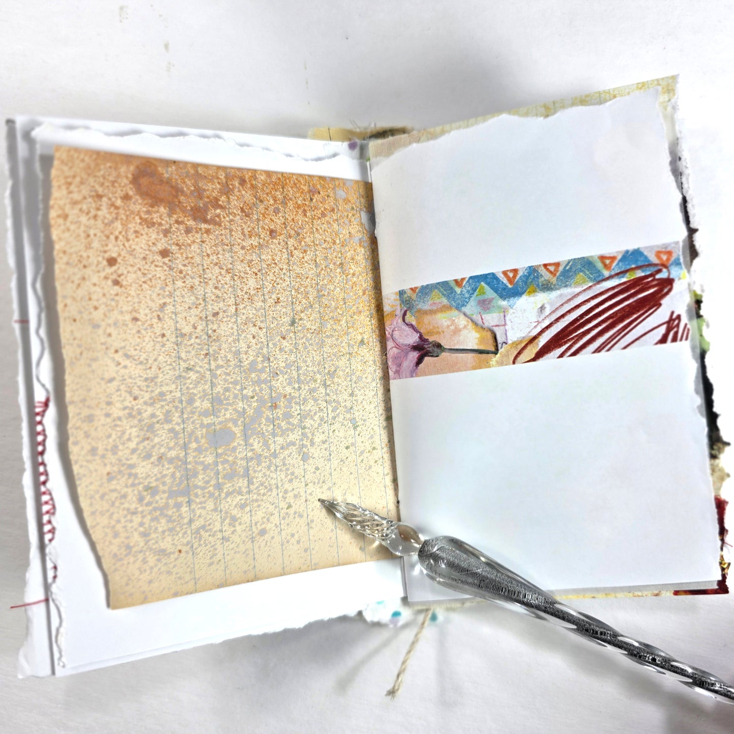Creative Faith Journal - Gathered Grace No. 23, Handmade mix media journal