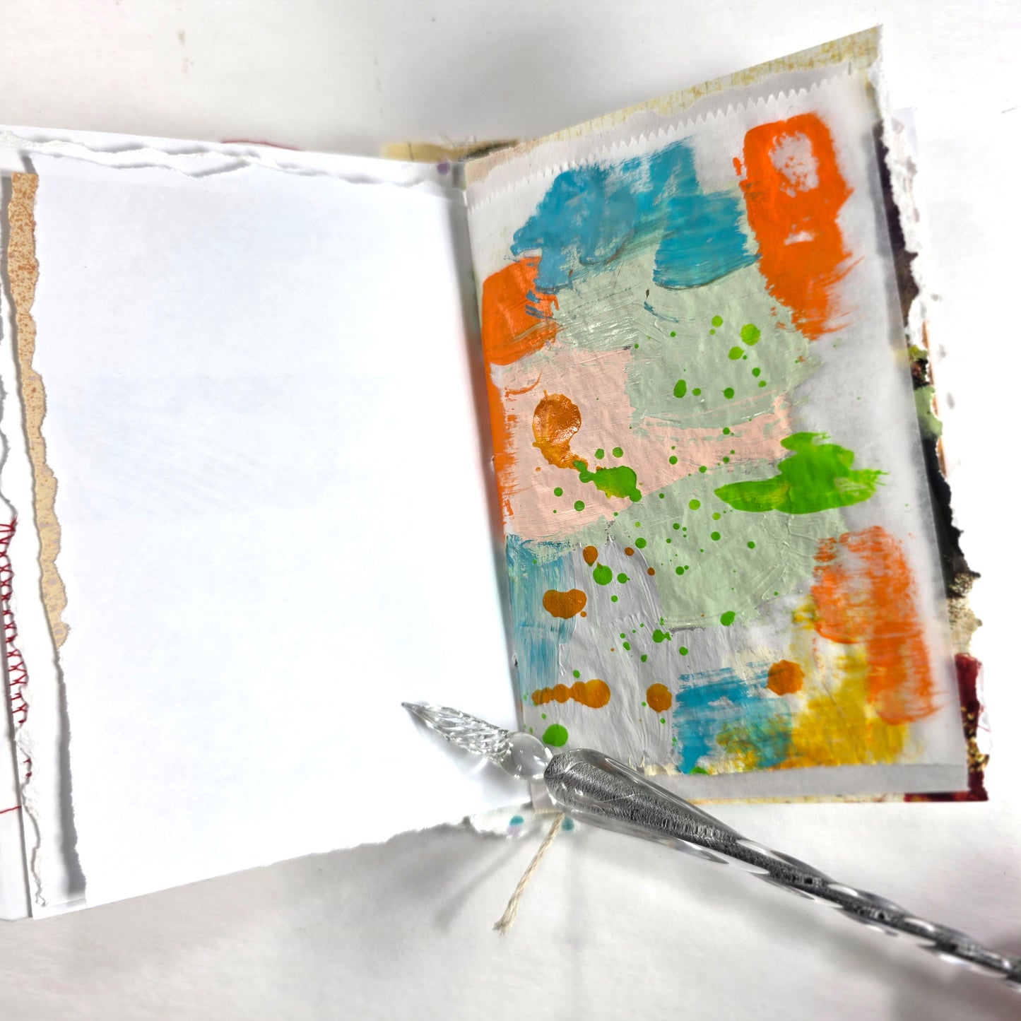 Creative Faith Journal - Gathered Grace No. 23, Handmade mix media journal