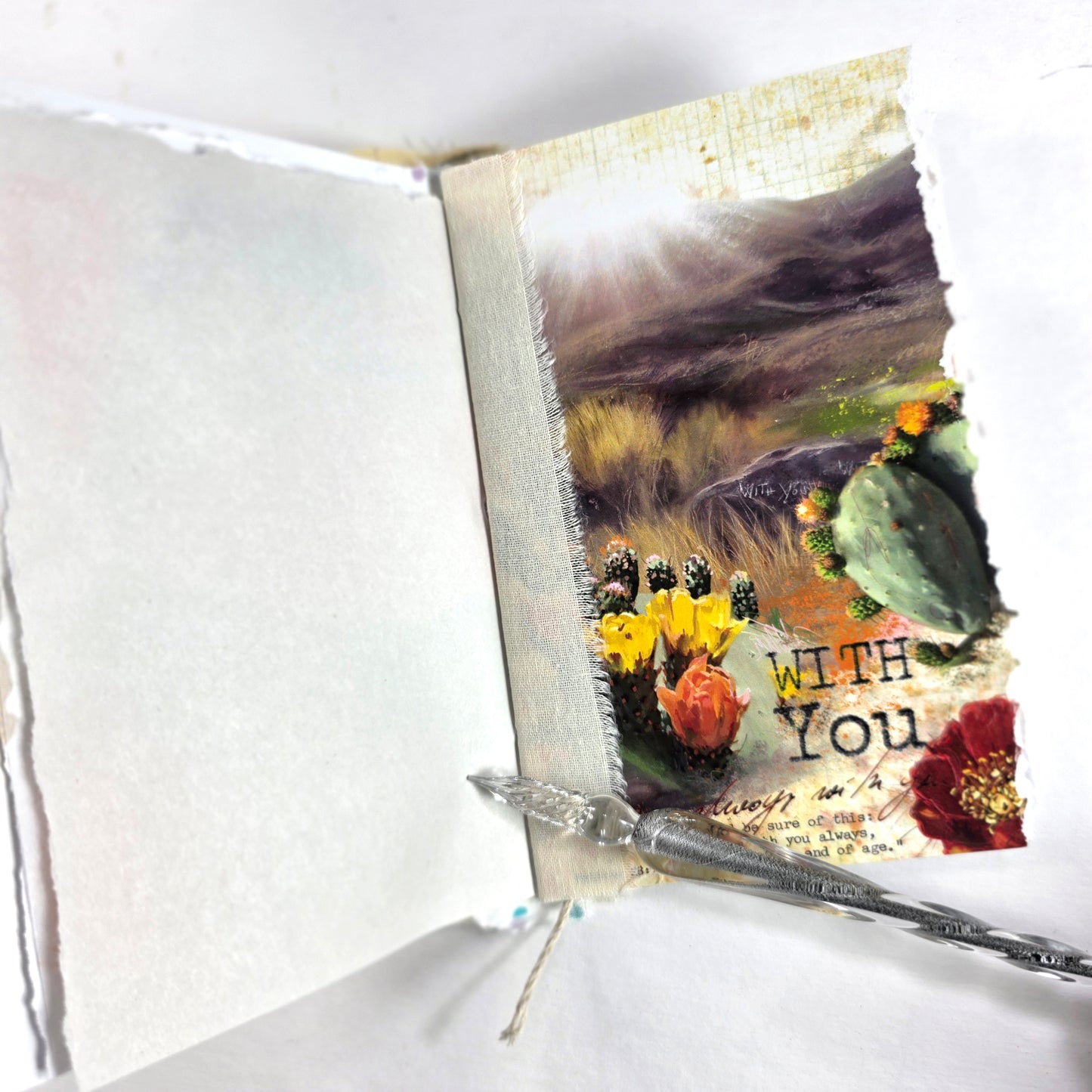Creative Faith Journal - Gathered Grace No. 23, Handmade mix media journal