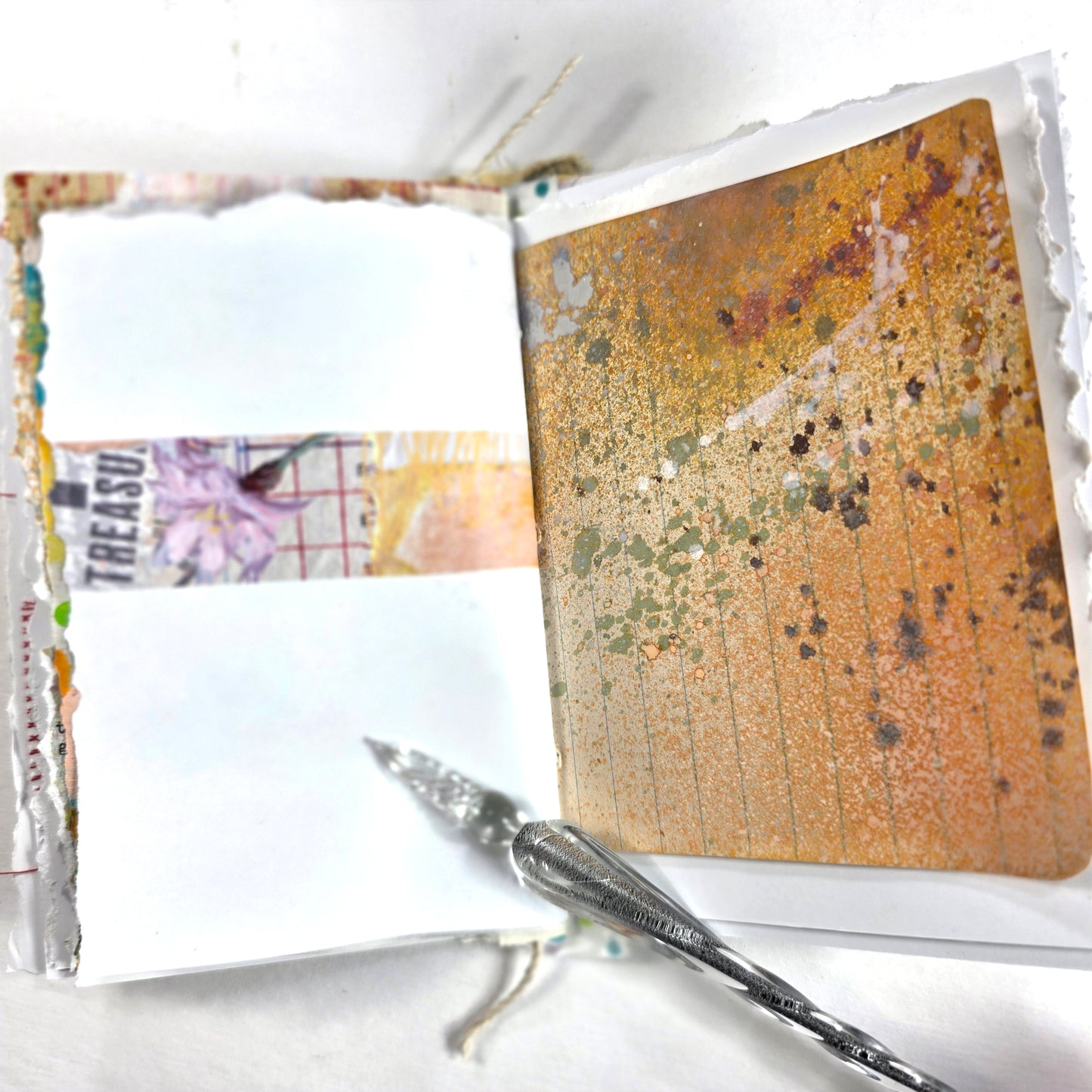 Creative Faith Journal - Gathered Grace No. 23, Handmade mix media journal