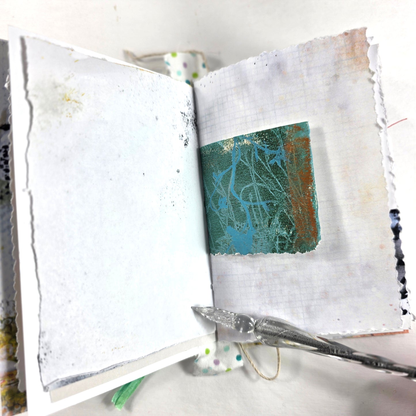 Creative Faith Journal - Gathered Grace No. 5, Handmade mix media journal