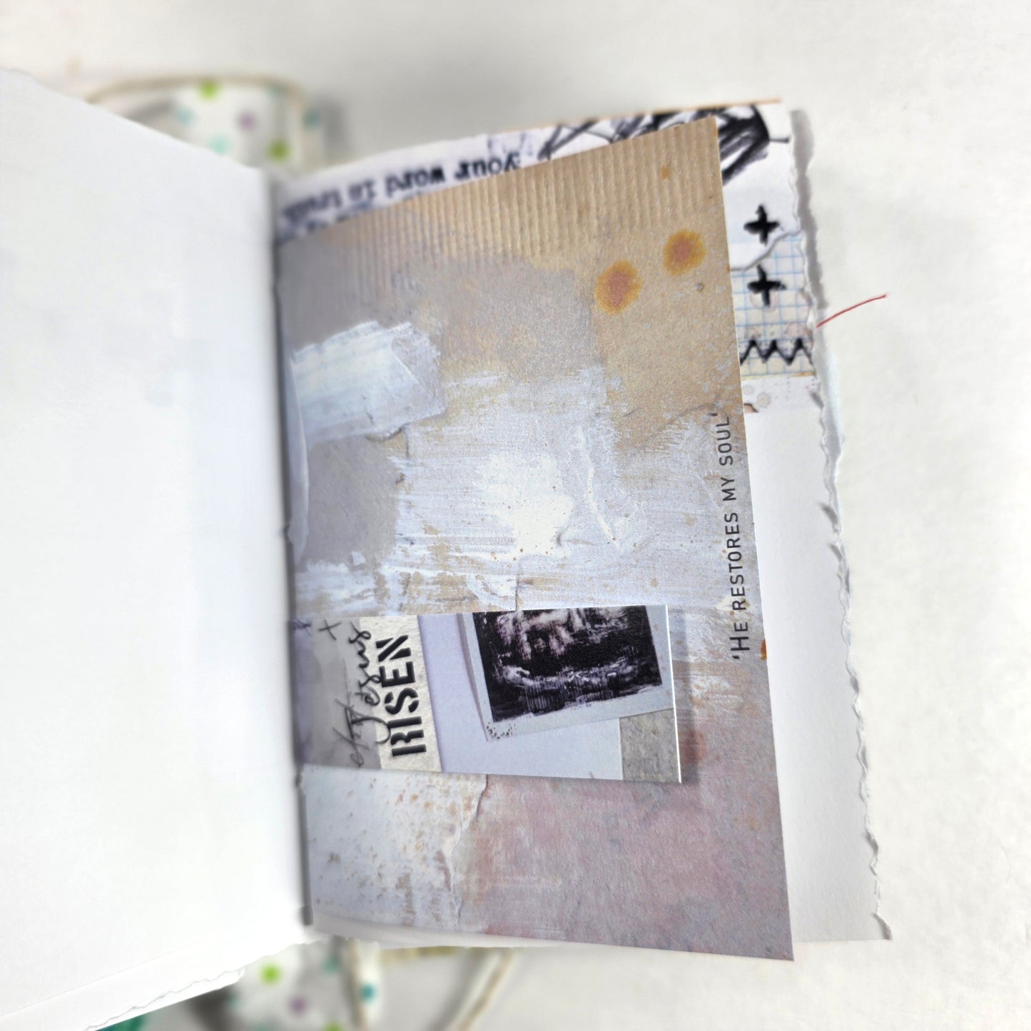 Creative Faith Journal - Gathered Grace No. 5, Handmade mix media journal