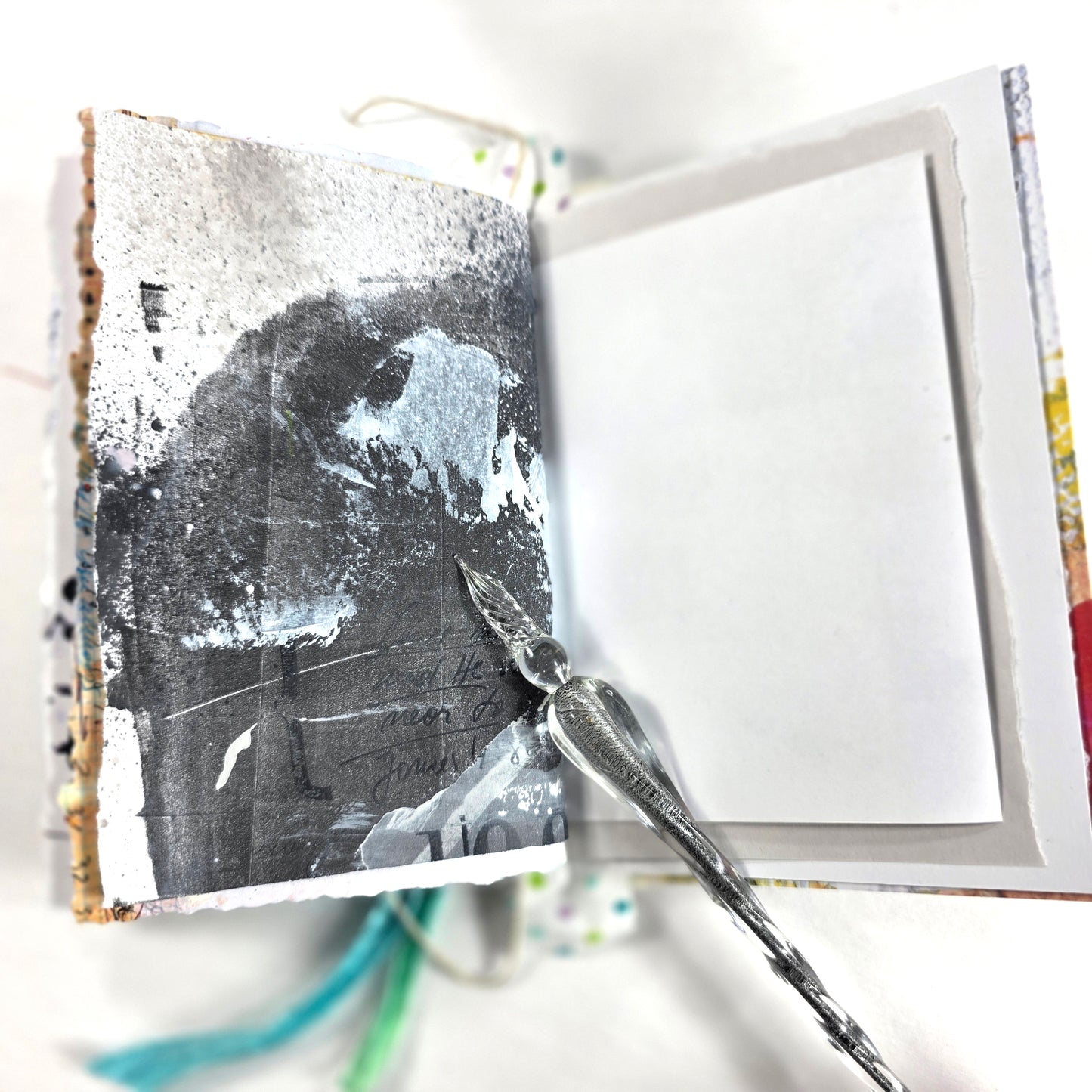 Creative Faith Journal - Gathered Grace No. 5, Handmade mix media journal
