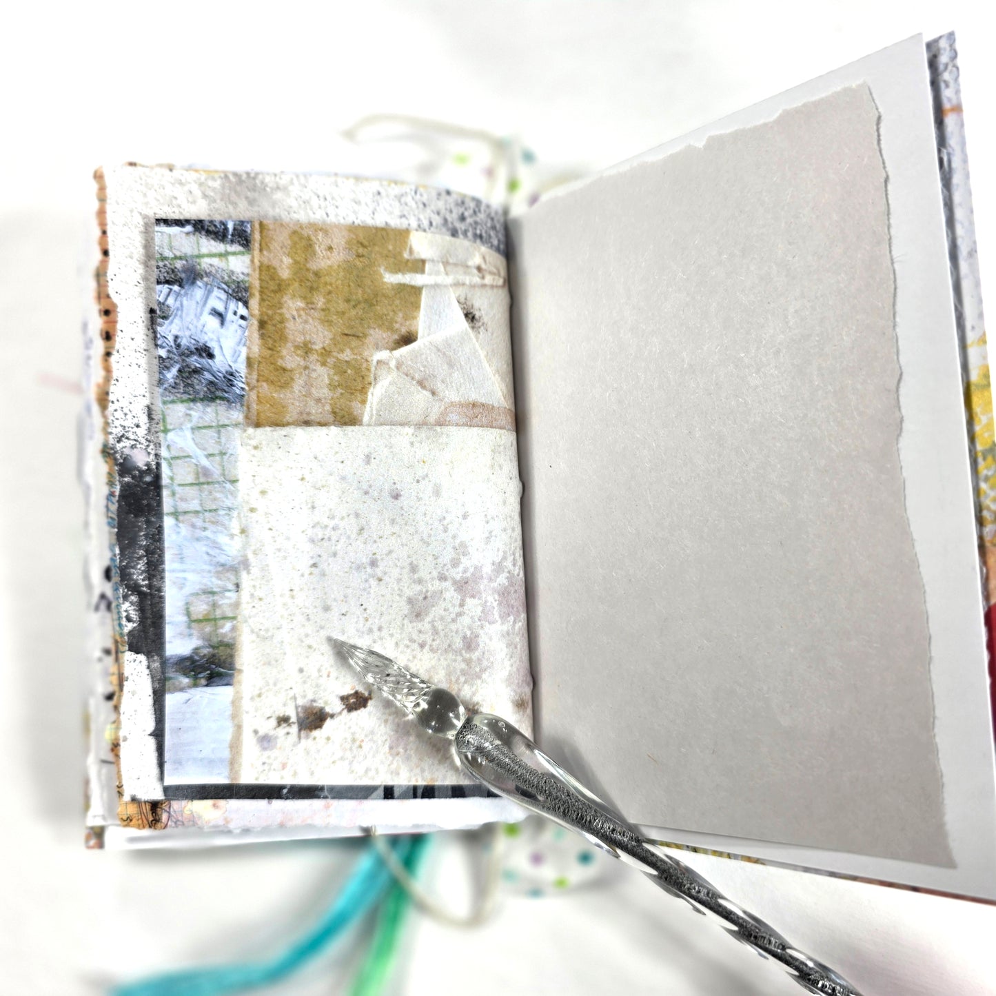 Creative Faith Journal - Gathered Grace No. 5, Handmade mix media journal