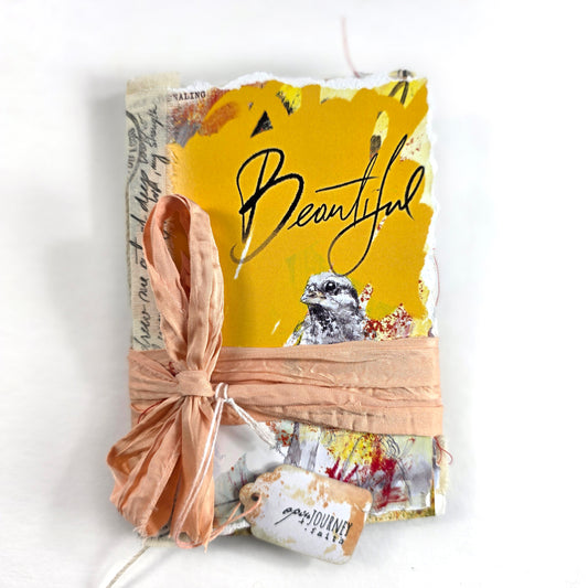 Creative Faith Journal - Gathered Grace No. 25, Handmade mix media journal