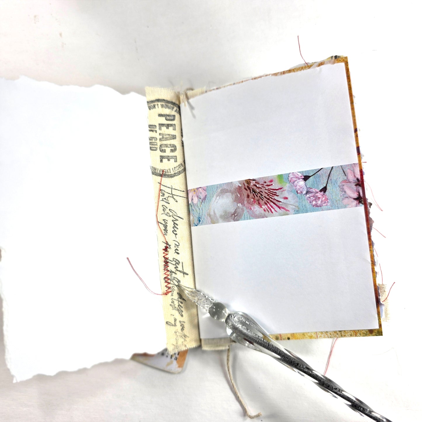 Creative Faith Journal - Gathered Grace No. 25, Handmade mix media journal