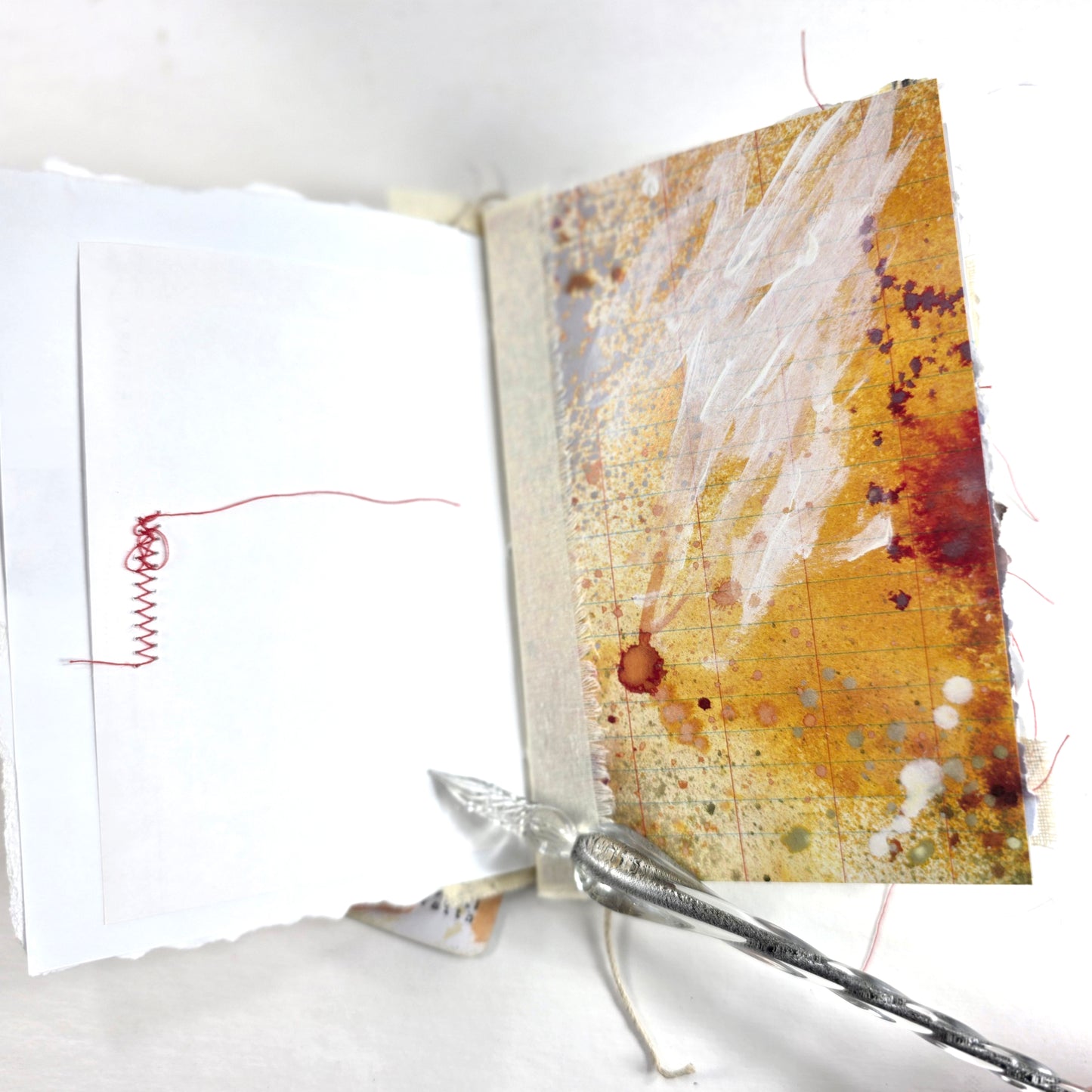 Creative Faith Journal - Gathered Grace No. 25, Handmade mix media journal
