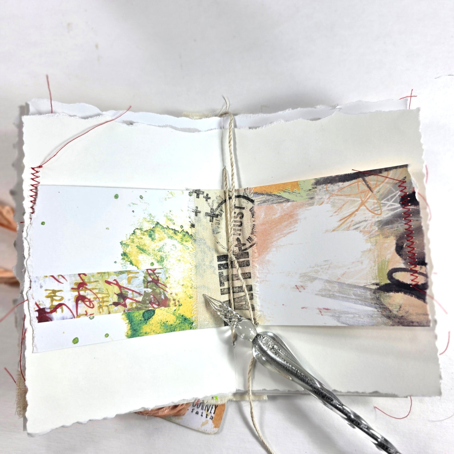 Creative Faith Journal - Gathered Grace No. 25, Handmade mix media journal