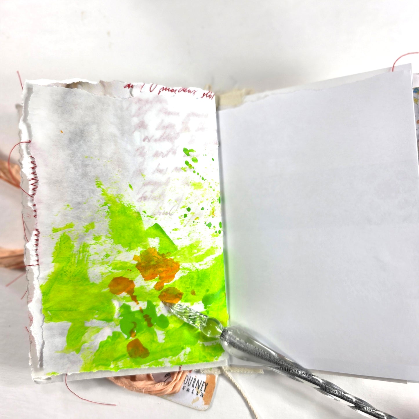 Creative Faith Journal - Gathered Grace No. 25, Handmade mix media journal