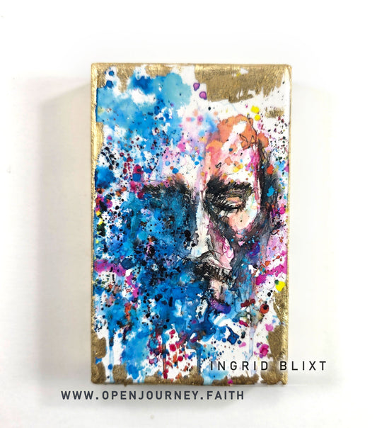 The Face of Love II - mix media Icon