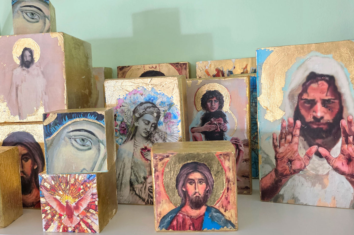 Jesus - mix media Icon