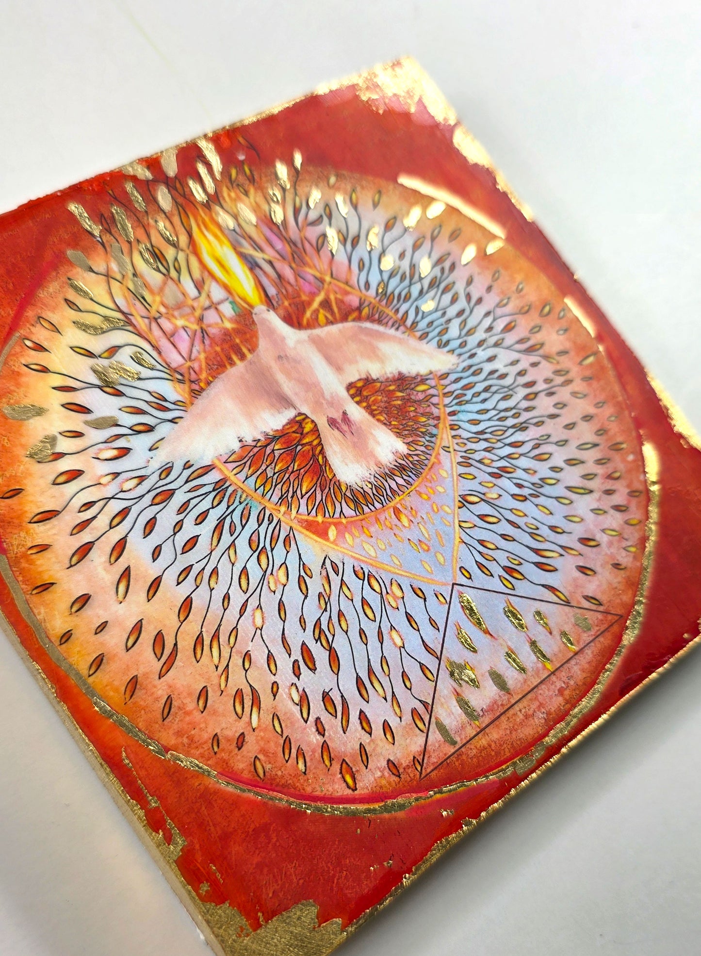 Holy Spirit - mix media Icon 5x5