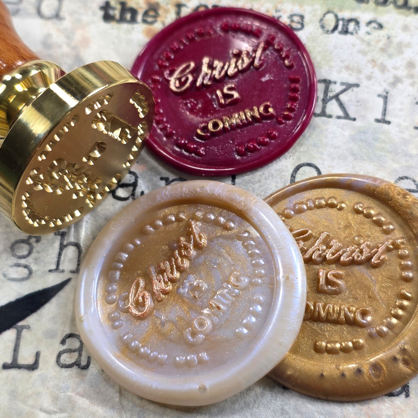 Christ is Coming - wax seal stamp