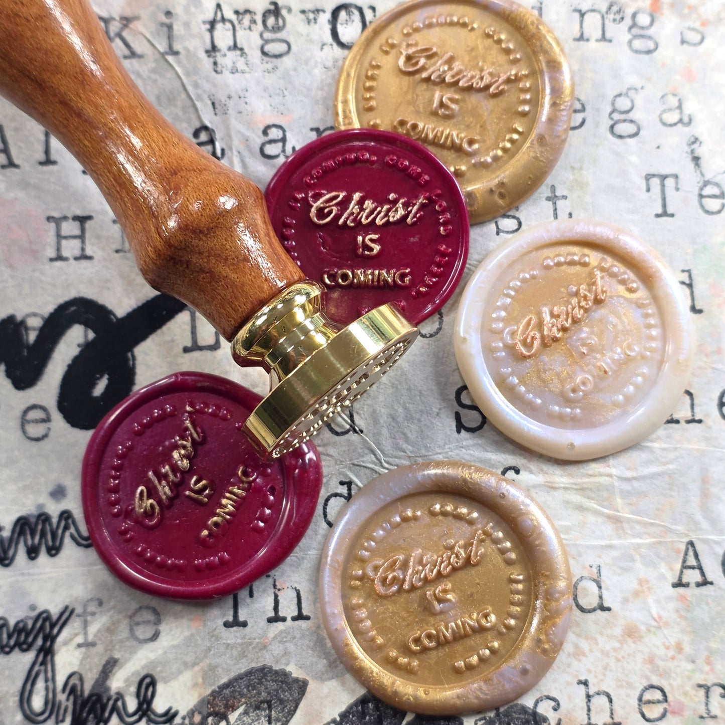 Christ is Coming - wax seal stamp