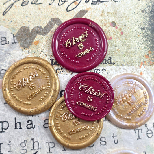 Christ is Coming  - wax seal stickers