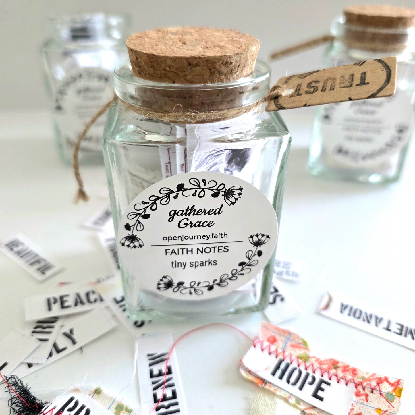 Gathered Grace Jar - faith journaling small ephemera