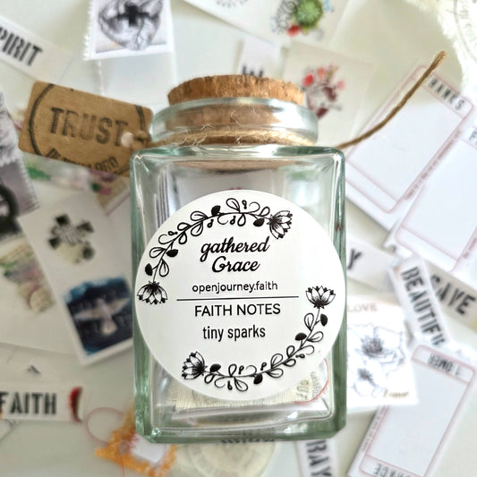 Gathered Grace Jar - faith journaling small ephemera