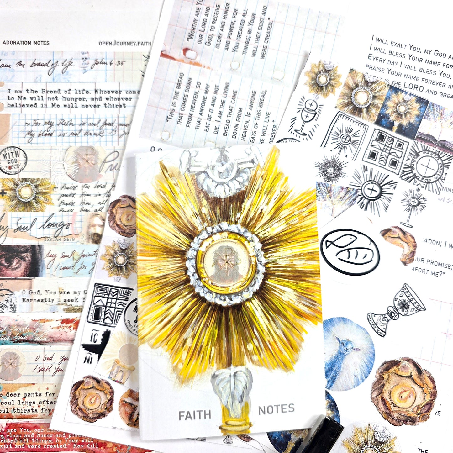 ADORATION FAITH NOTES  journal with sticker options