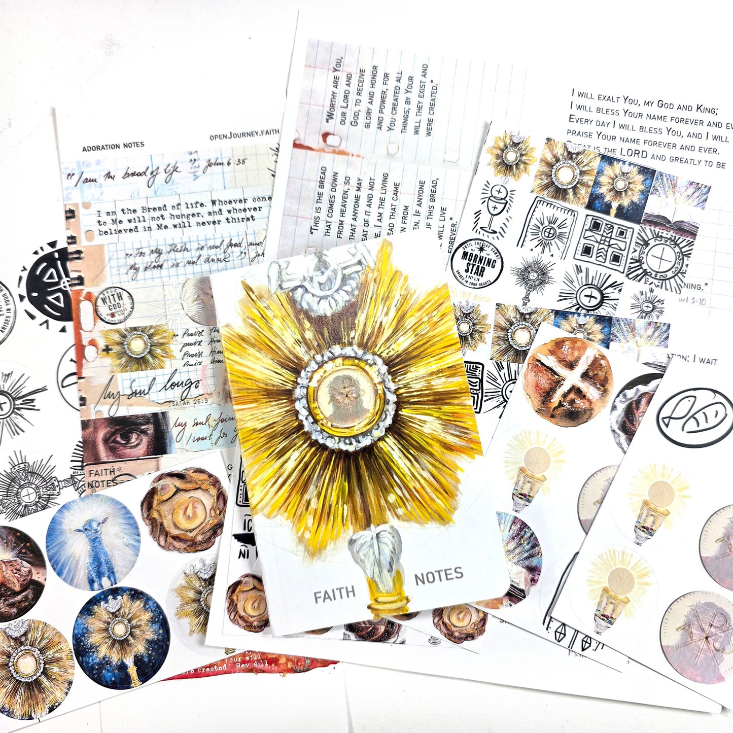 ADORATION FAITH NOTES  journal with sticker options