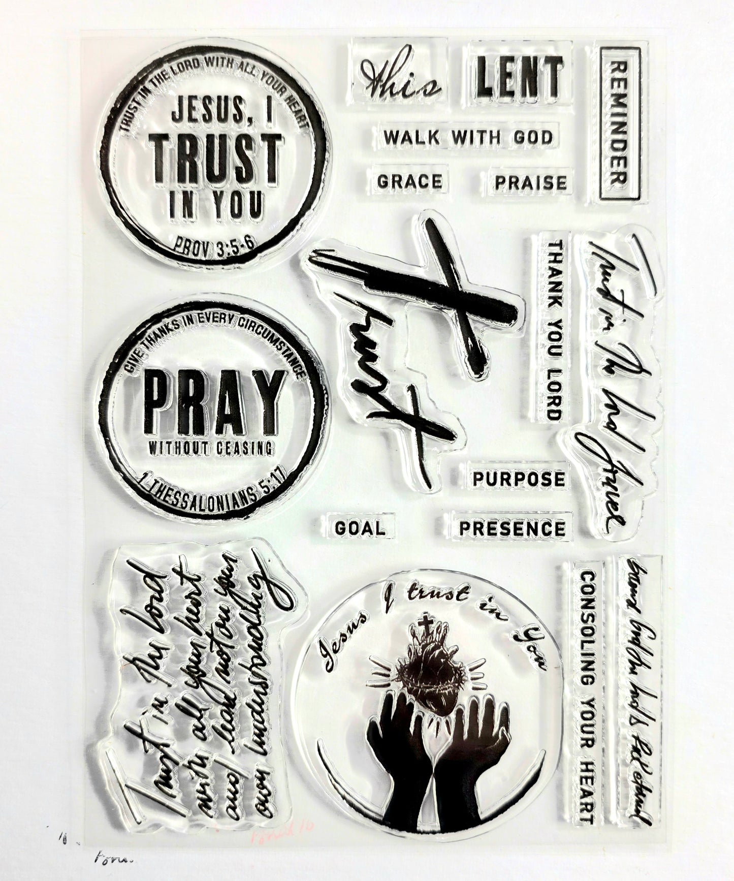 LENT-TRUST Stamp set  - Faith Notes
