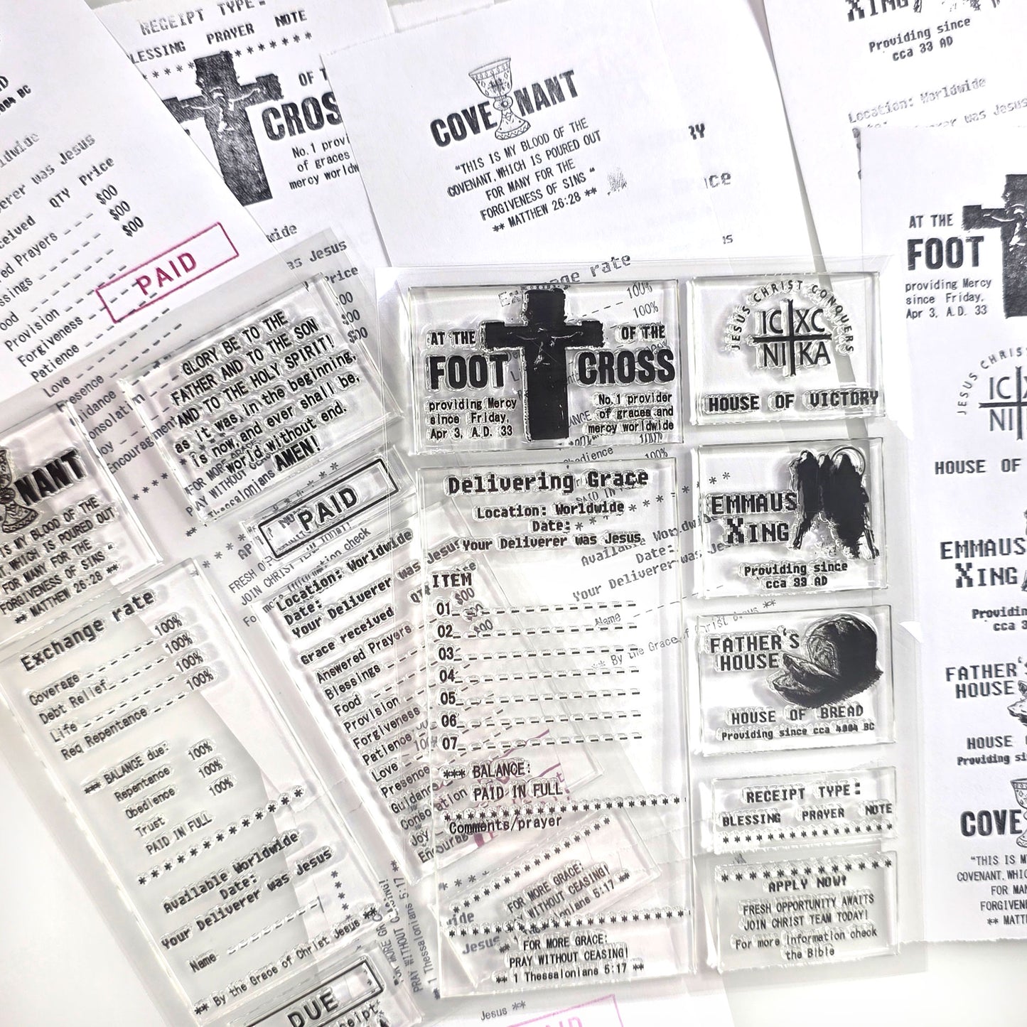 Receipt GRACE-LENT Stamp sets  - Faith Notes