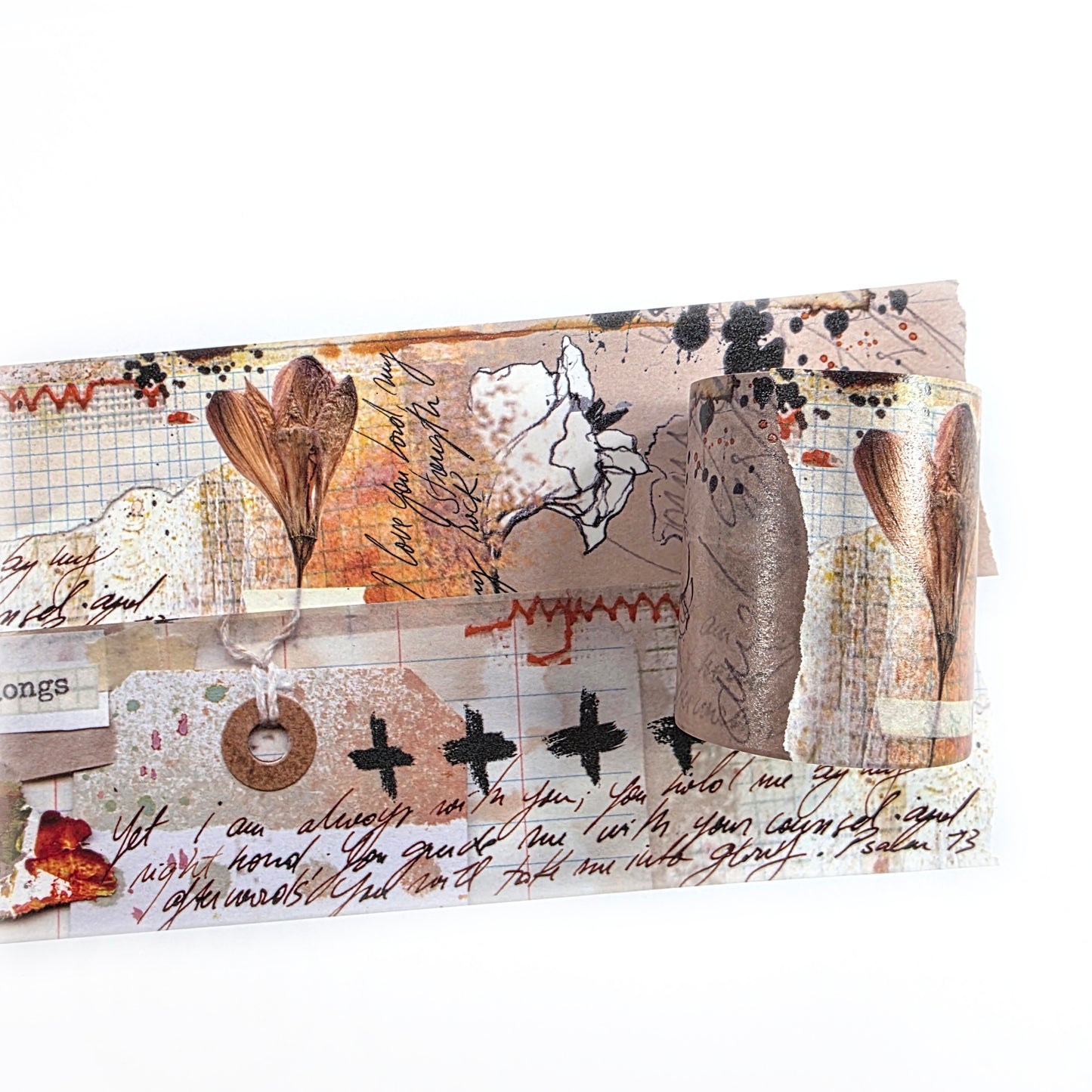 "Mix Media-My Soul Longs" WIDE washi tape
