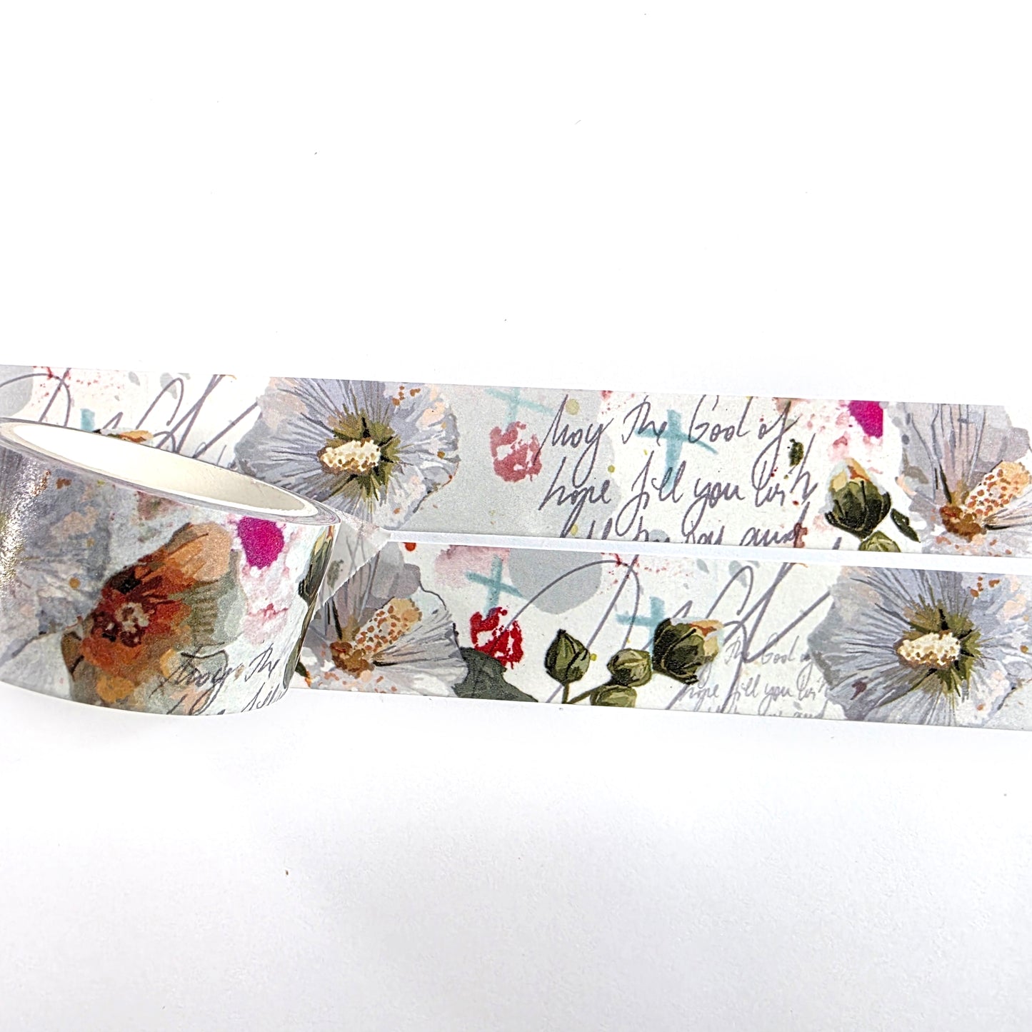 White floral WASHI tape