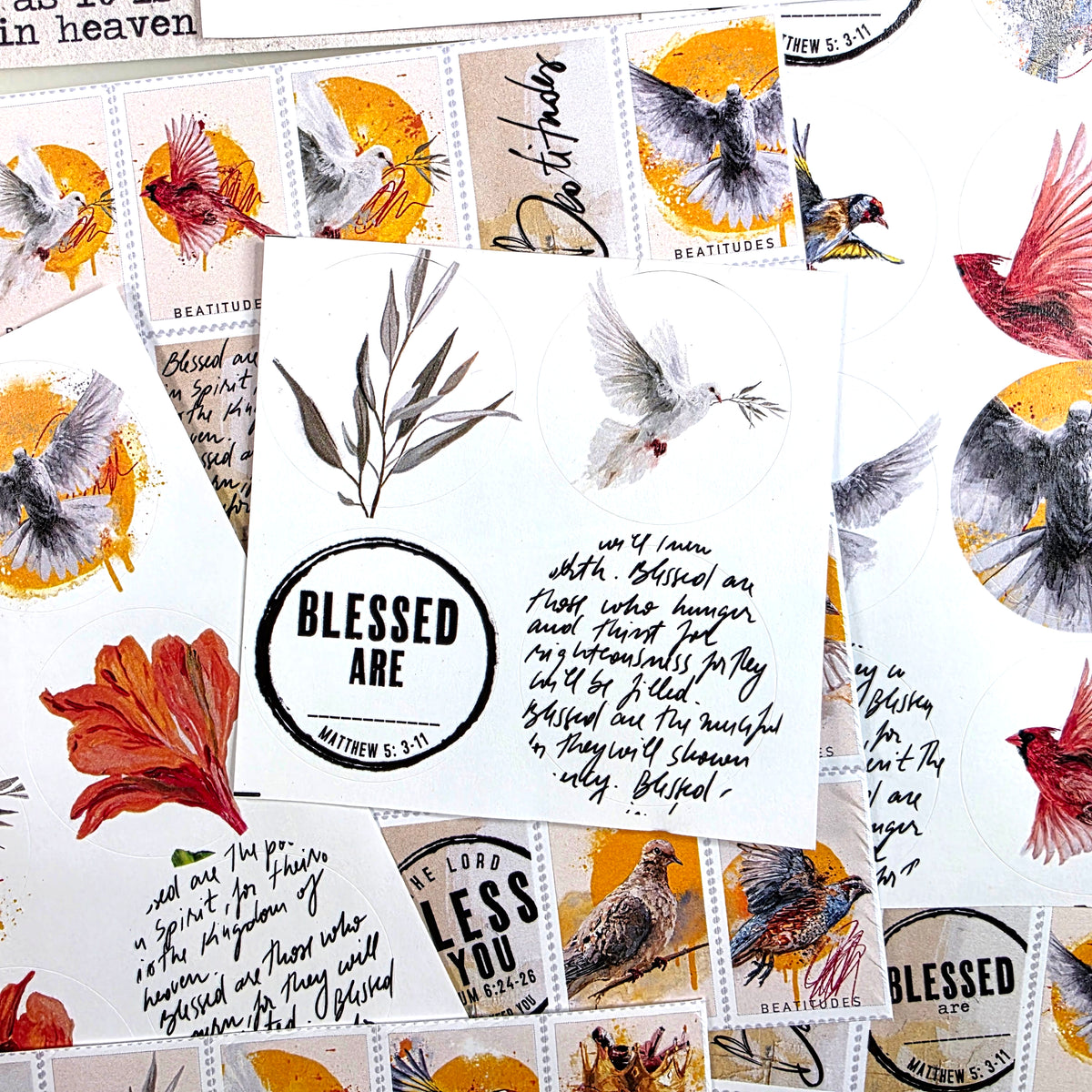 Beatitudes 2 sticker pack - variety stickers for Bible Journaling
