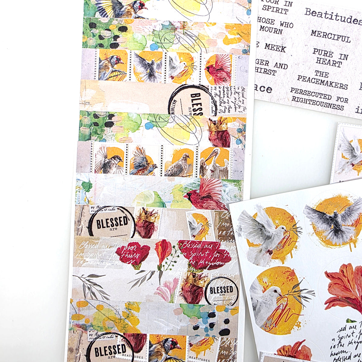 Beatitudes 2 sticker pack - variety stickers for Bible Journaling