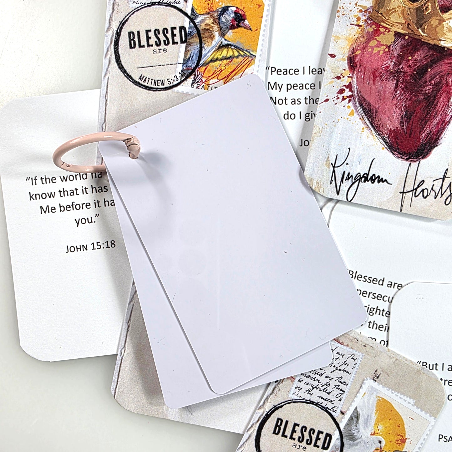 Beatitudes 2  - Bible Verse cards with option of Tin Box