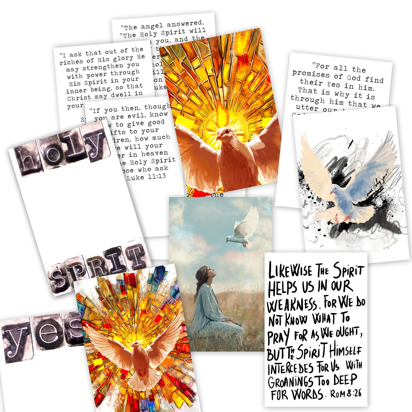 HOLY SPIRIT kit ADD ON - Bible Verse cards with option of Tin Box