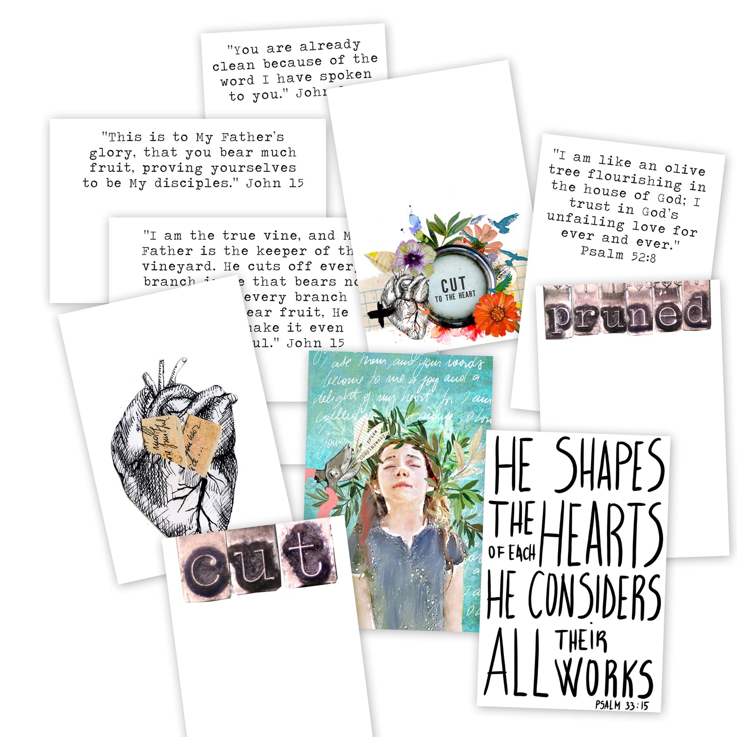 ADD ON "Heart Cut" - digital download- Journaling Stickers and cards