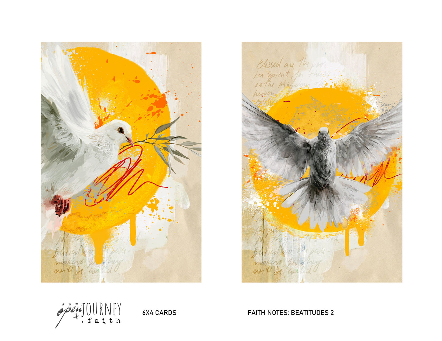 Beatitudes 2-  set of 18 JOURNALING CARDS  mix
