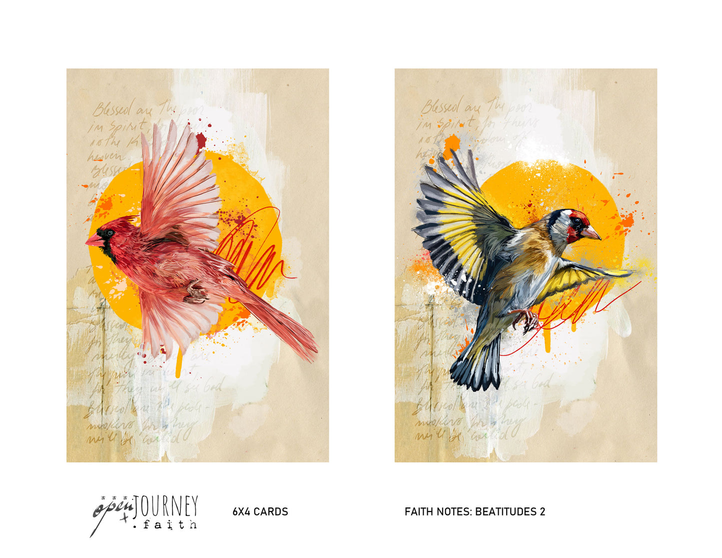 Beatitudes 2-  set of 18 JOURNALING CARDS  mix