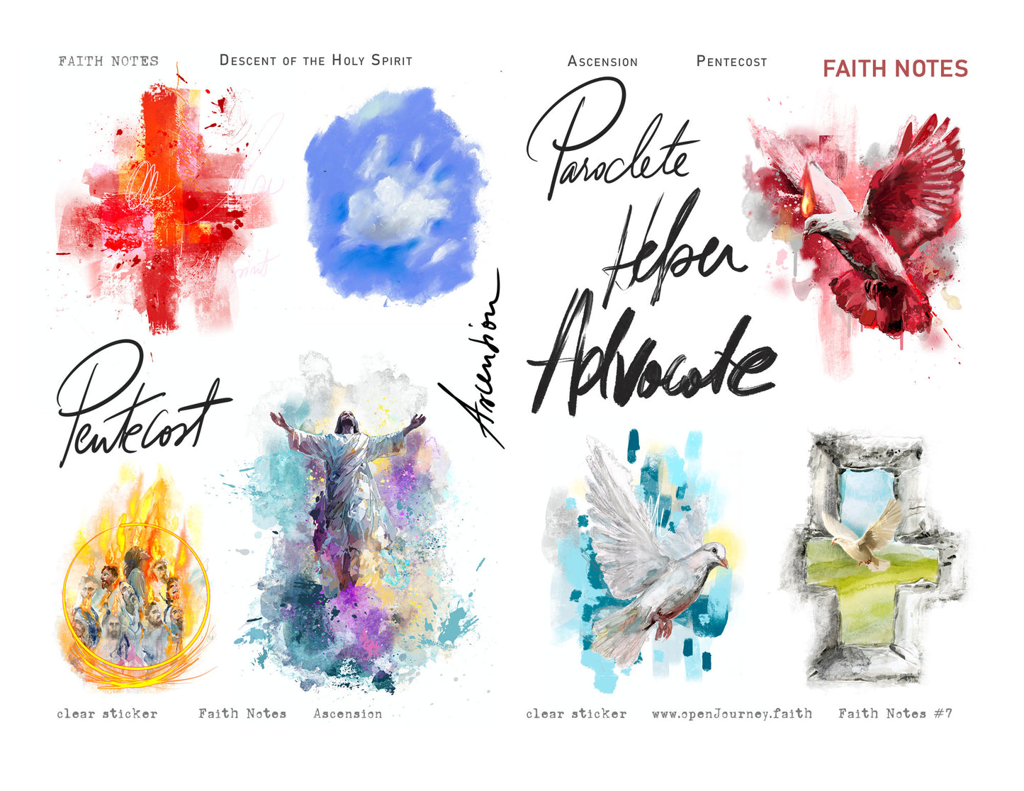 ASCENT-DESCENT KIT Digital Download -Bible Journaling kit Faith Notes series