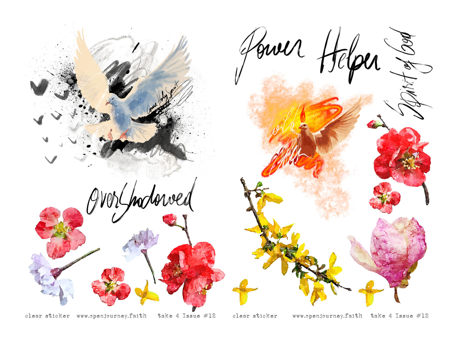 HOLY SPIRIT-Take 4 Bible Journaling kit- digital download