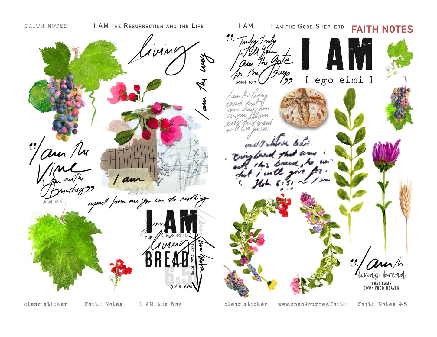 **I AM- kit ** for Bible Journaling - Faith Notes series
