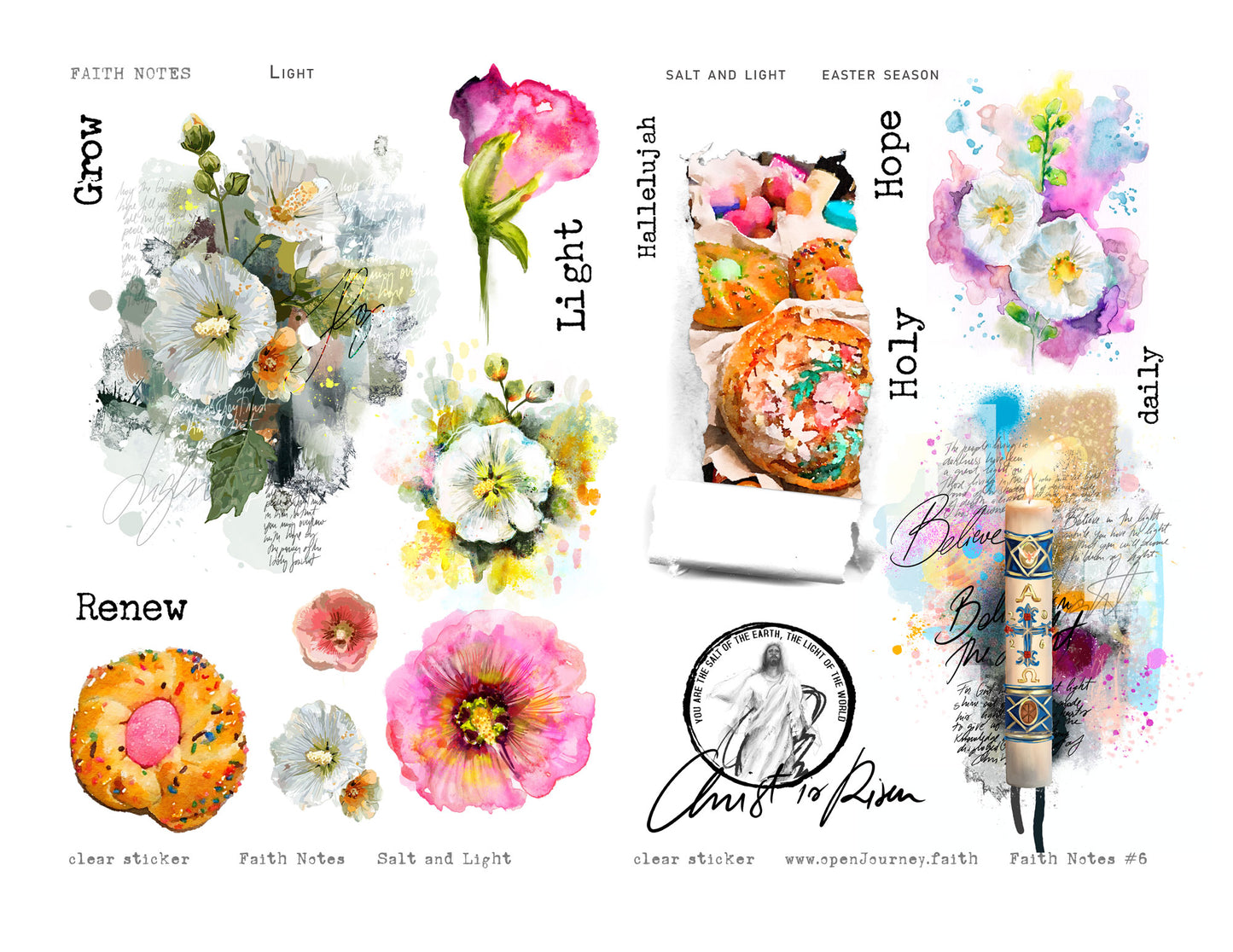**SALT & LIGHT- kit ** for Bible Journaling - Faith Notes series