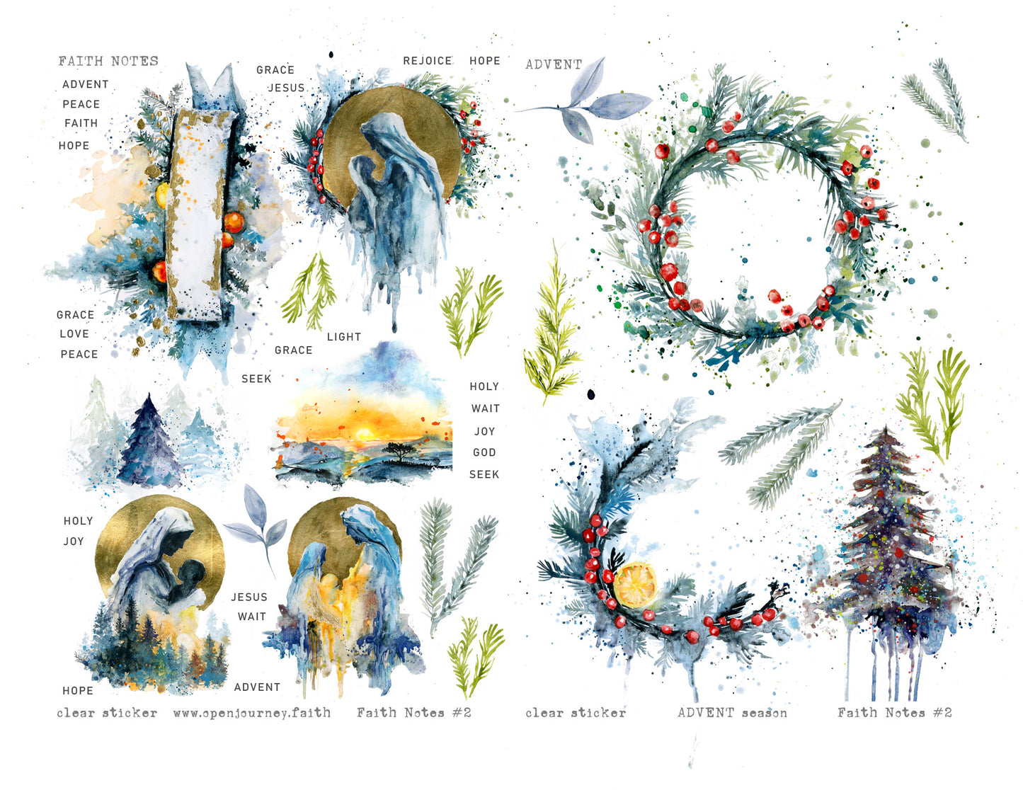 ADVENT- kit for Bible Journaling - Faith Notes series