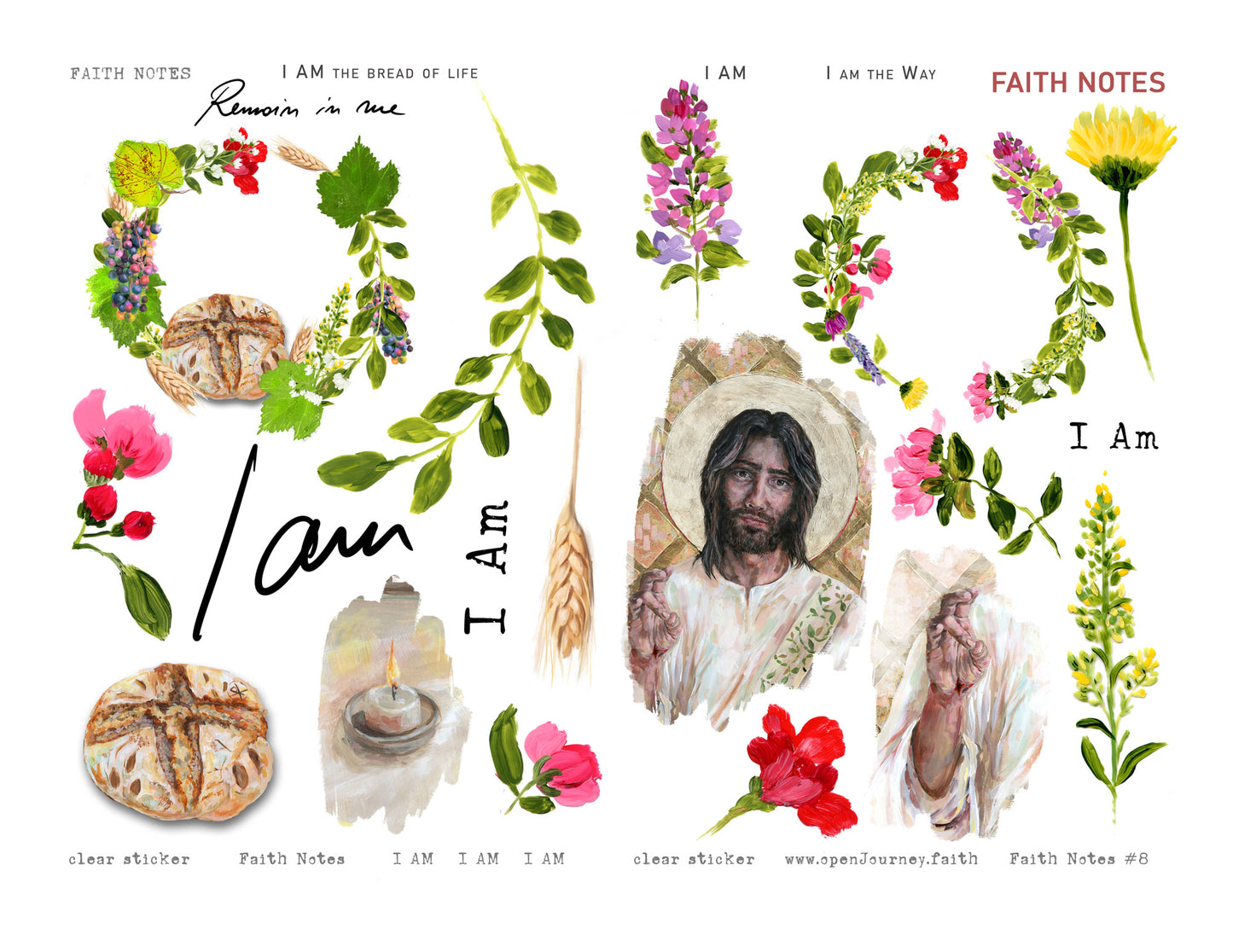 I AM  KIT Digital Download -Bible Journaling kit Faith Notes series