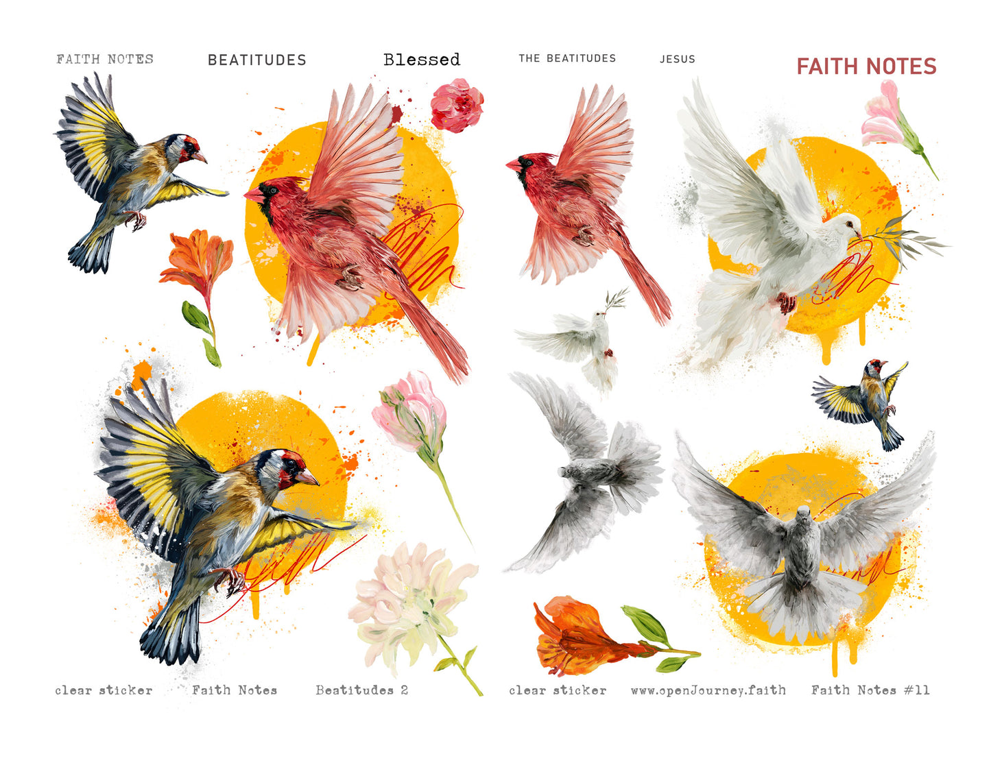 'Beatitudes 2' KIT Digital Download -Bible Journaling kit Faith Notes series