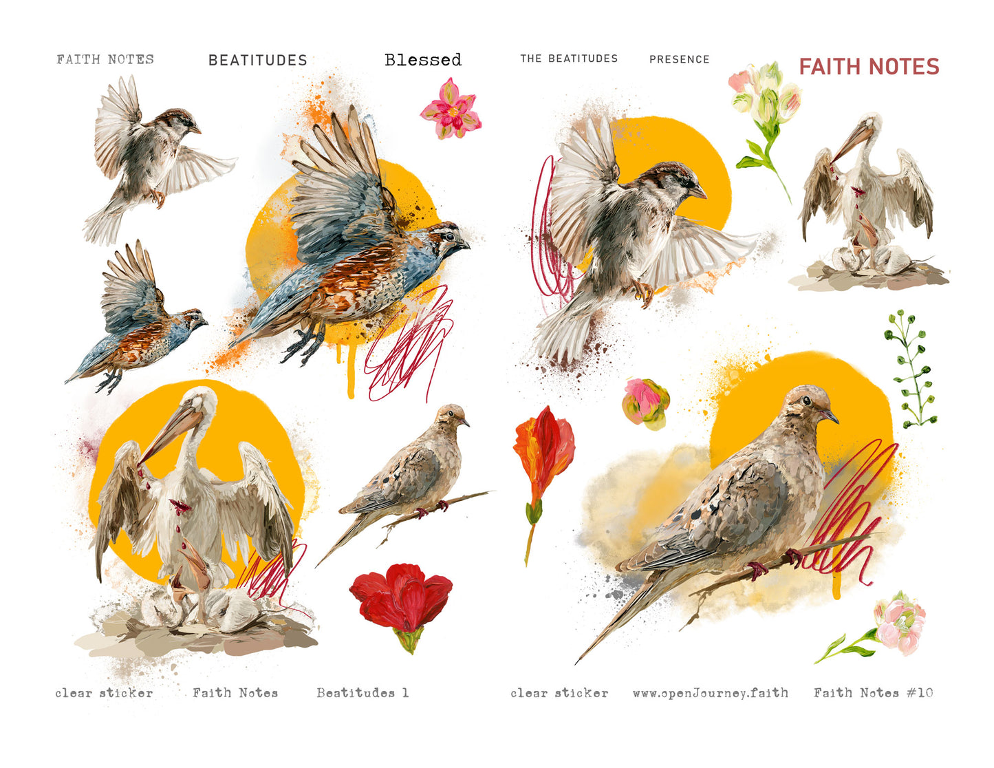 'Beatitudes 1' KIT Digital Download -Bible Journaling kit Faith Notes series