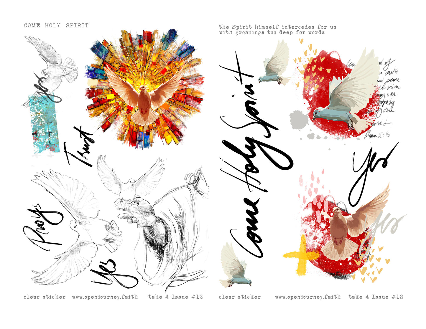 HOLY SPIRIT-Take 4 Bible Journaling kit- digital download