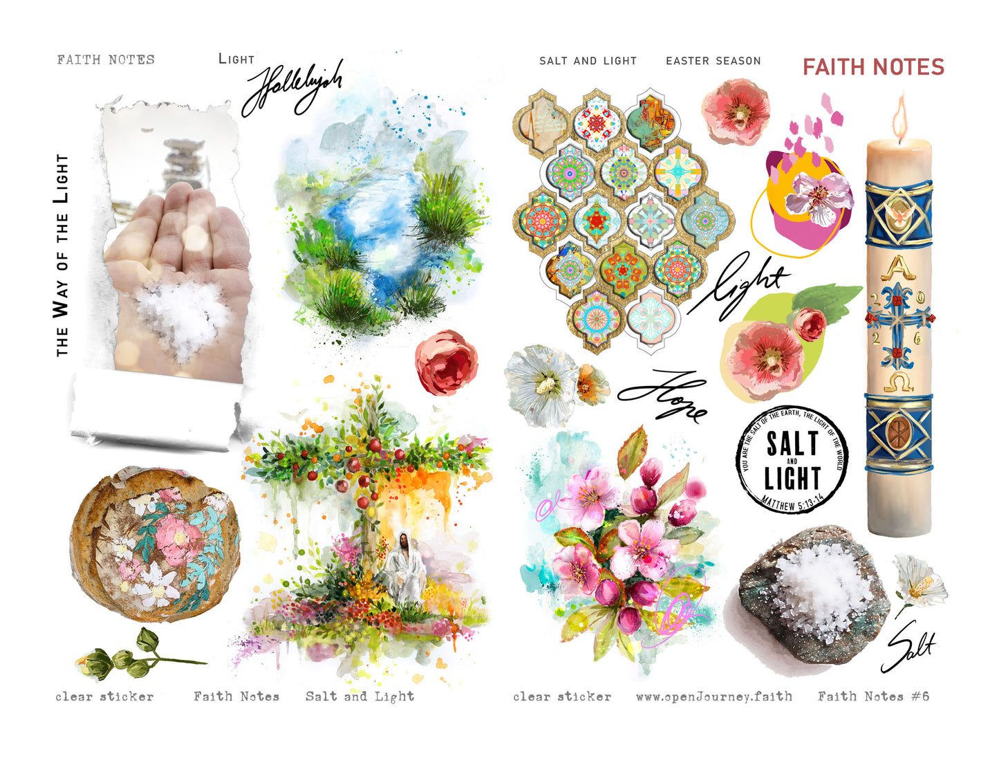 **SALT & LIGHT- kit ** for Bible Journaling - Faith Notes series