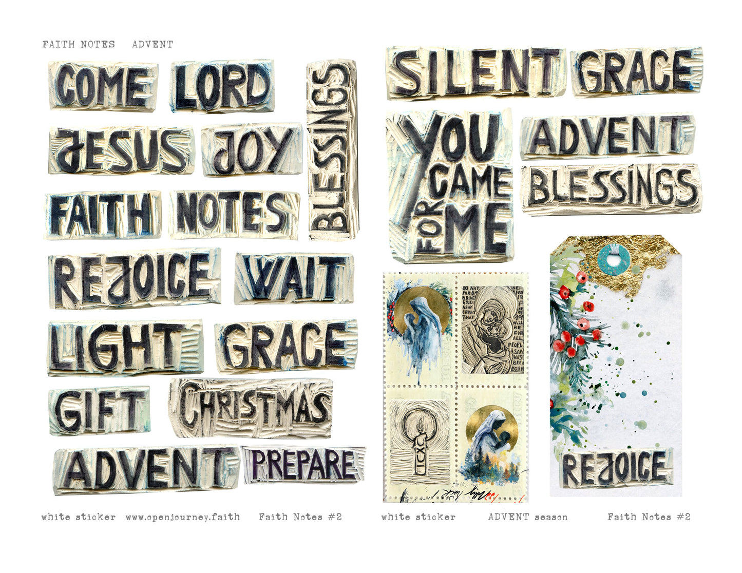 ADVENT KIT (Faith Notes) - Bible Journaling kit- digital download