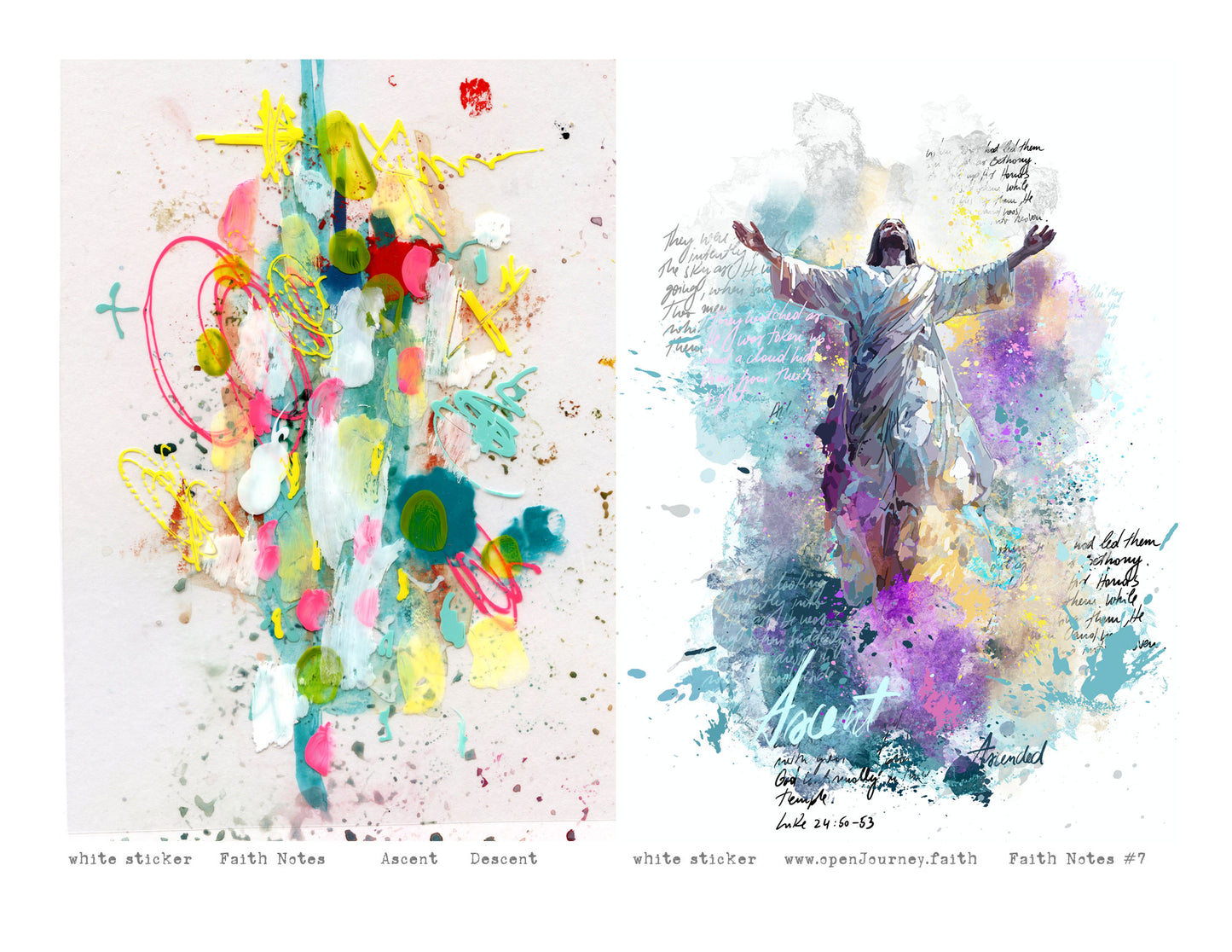 **ASCENT-DESCENT- kit ** for Bible Journaling - Faith Notes series