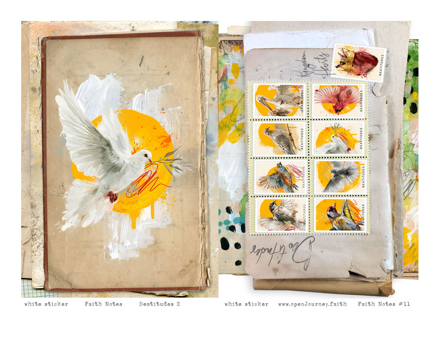 'Beatitudes 2' KIT Digital Download -Bible Journaling kit Faith Notes series