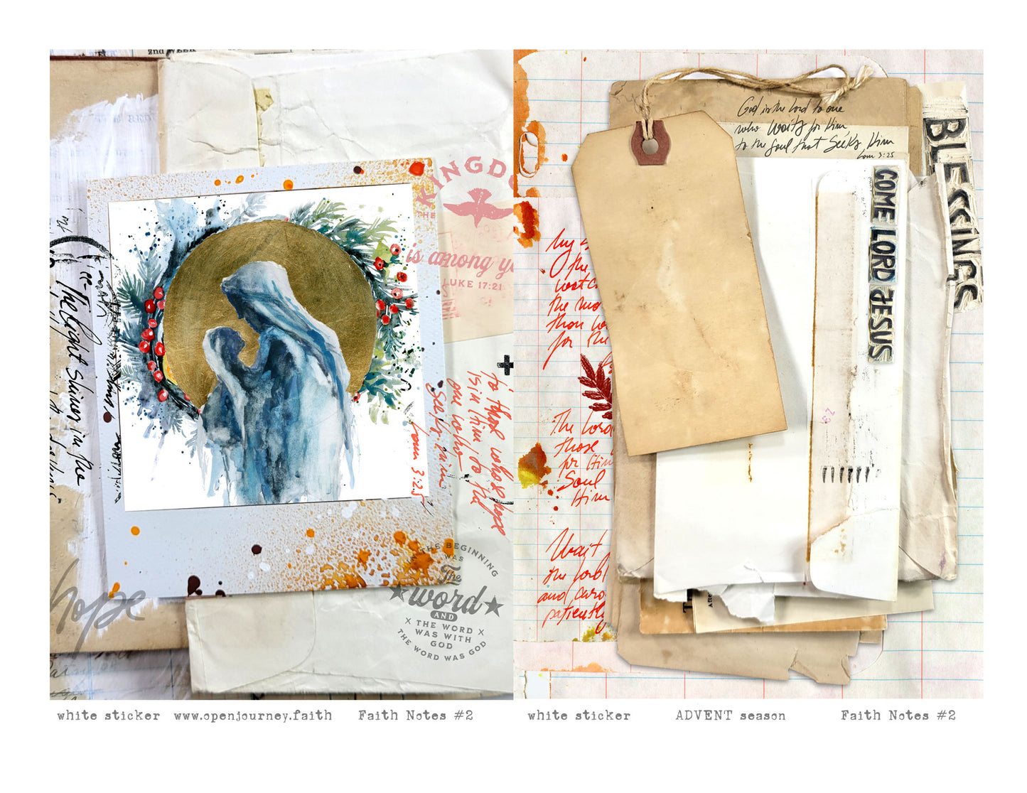ADVENT KIT (Faith Notes) - Bible Journaling kit- digital download