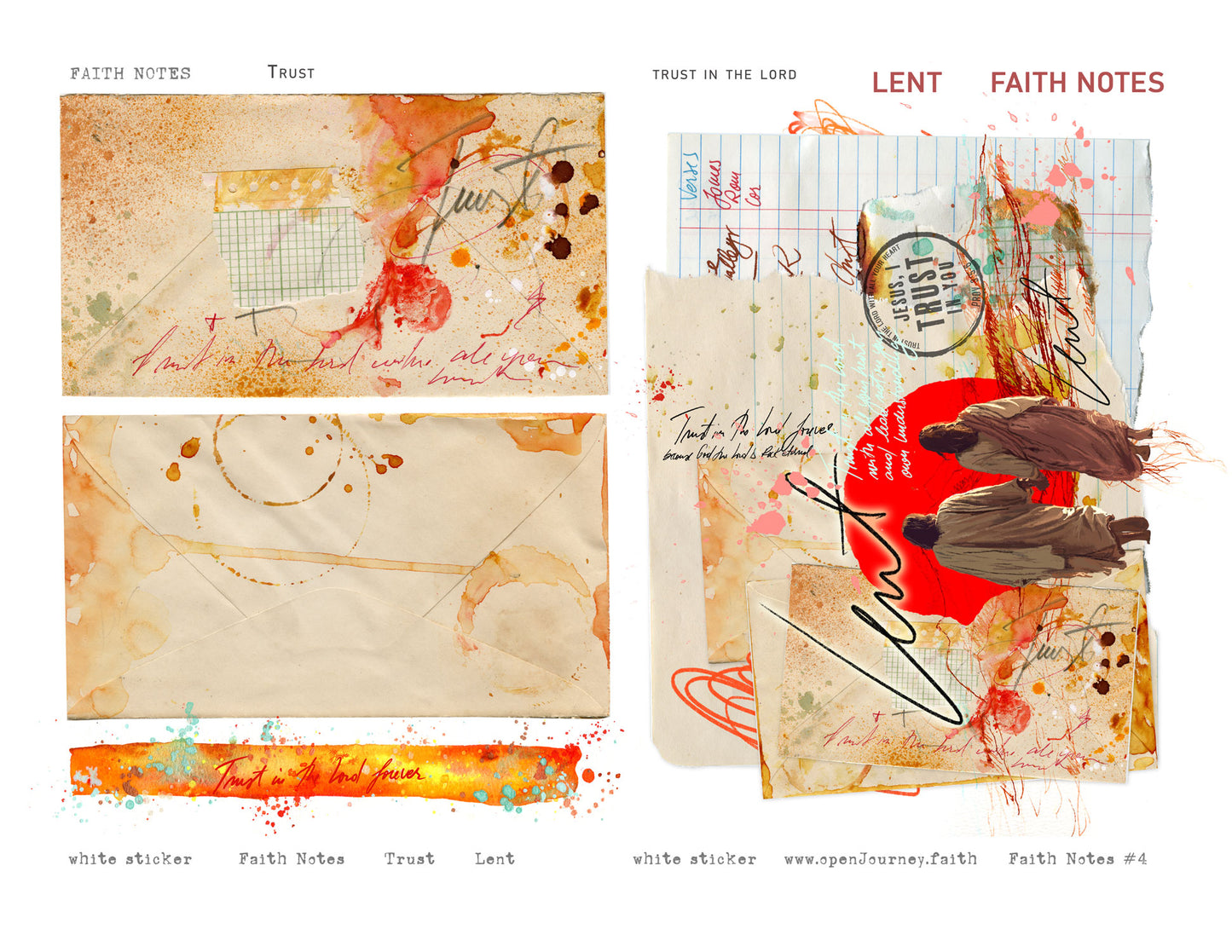 **LENT-TRUST- kit ** for Bible Journaling - Faith Notes series